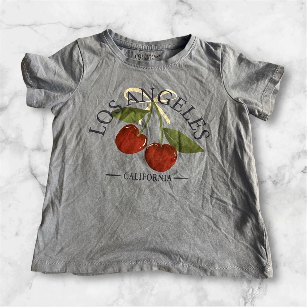 Primark kids blue Tee with Cherry Print